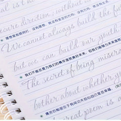 English Calligraphy Practice Set with Red Ink Book and Pen Rod