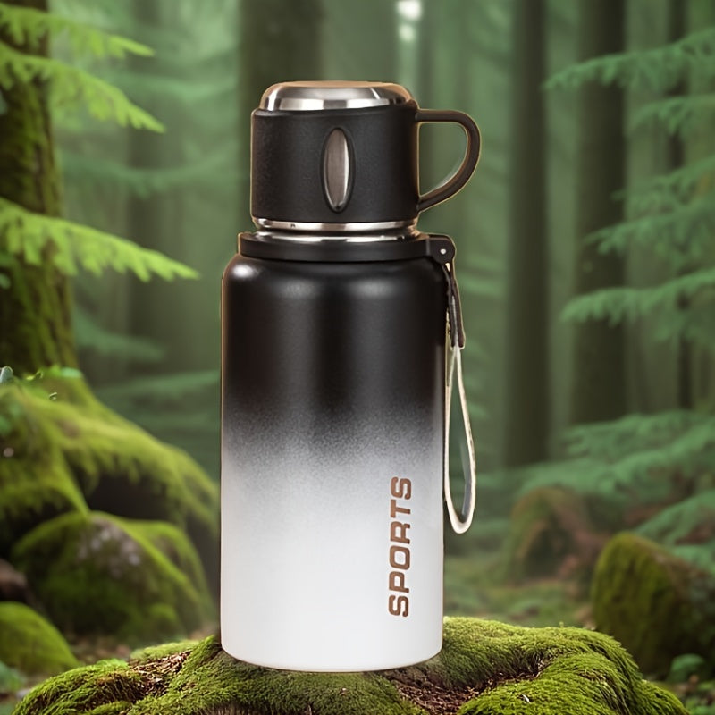 316 Stainless Steel Insulated Water Bottle Rope Portable Outdoor Kettle