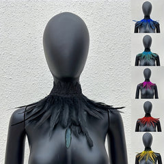 Faux Feather Neck Scarf Halloween Cosplay Costume Accessory