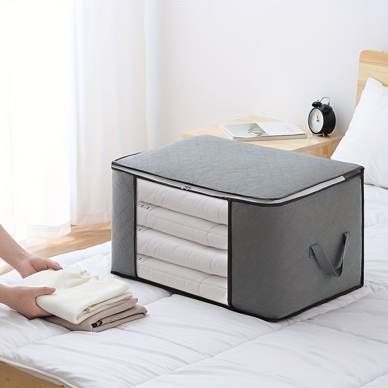Large Capacity Foldable Storage Bag with Reinforced Handle and Zip