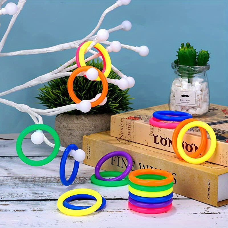 25 Plastic Toss Rings Carnival Halloween Christmas Party Favors Ring Toss Game