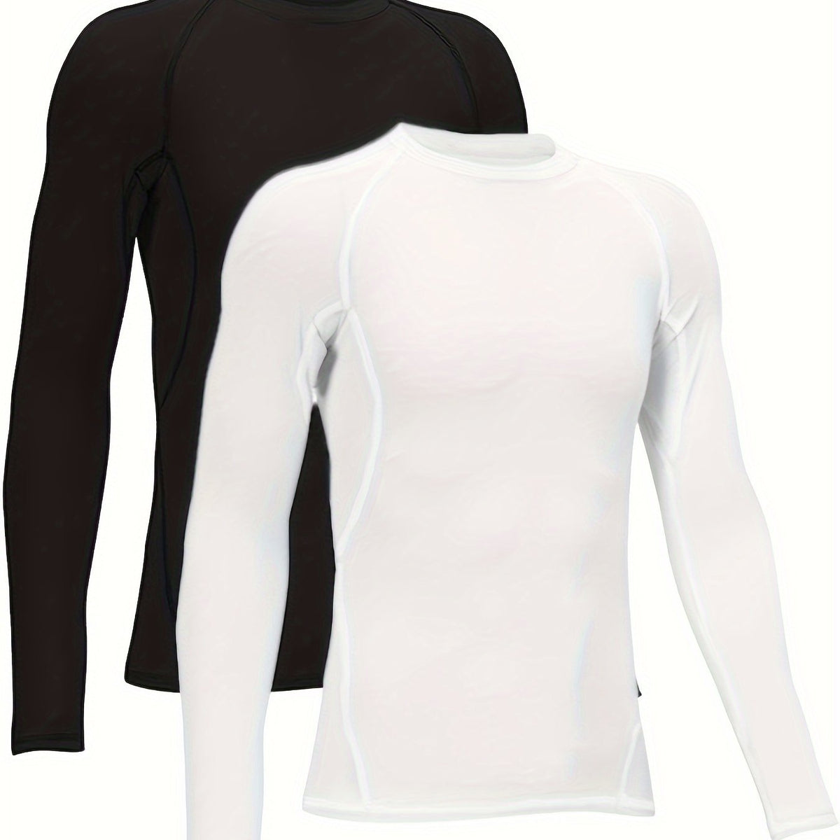 HOPLYNN Youth Compression Shirts 2 Pack Long Sleeve Moisture Wicking Baselayer