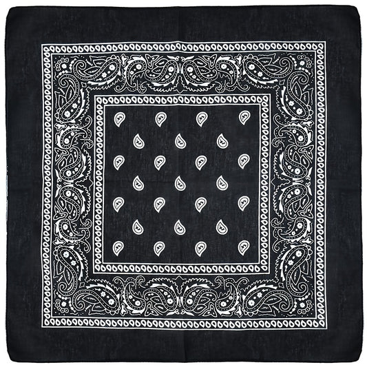 Men's Flame Cotton Printed Square Scarf Bandana