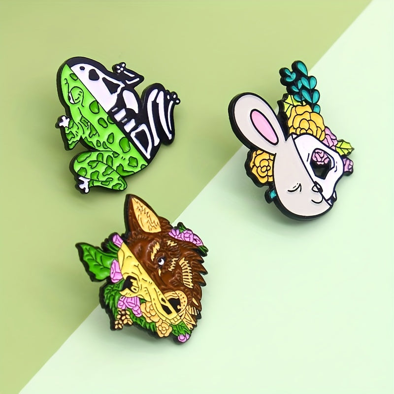 Animal Skull Brooch Lapel Pin Accessory