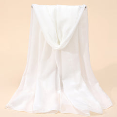 Linen Print Scarf Solid Winter Scarf Women
