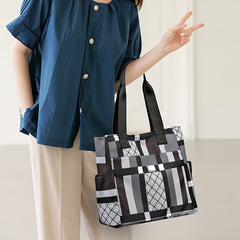 Geometric Tote Bag Large Capacity Lightweight Casual Shoulder Bag