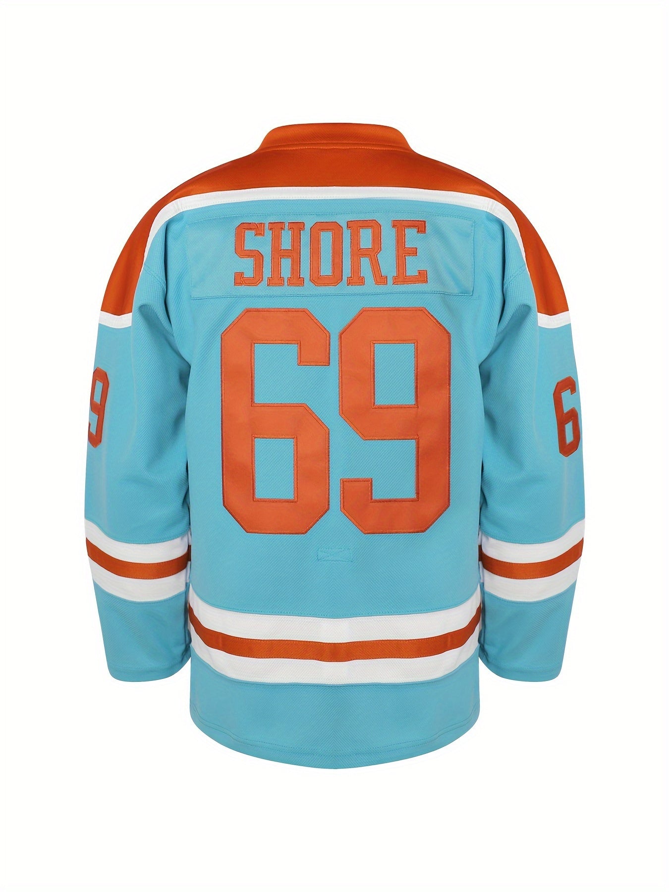 Cartoon Dog Embroidery Men's Long Sleeve Hockey Jersey