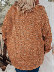  Heathered Open Front Cardigan