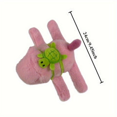 Pink Capybara Plush Toy Bracelet Soft Plush Material Interactive Kids Gift