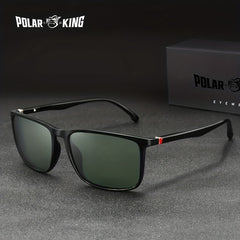 Men's Vintage Polarized Square Sunglasses UV Protection