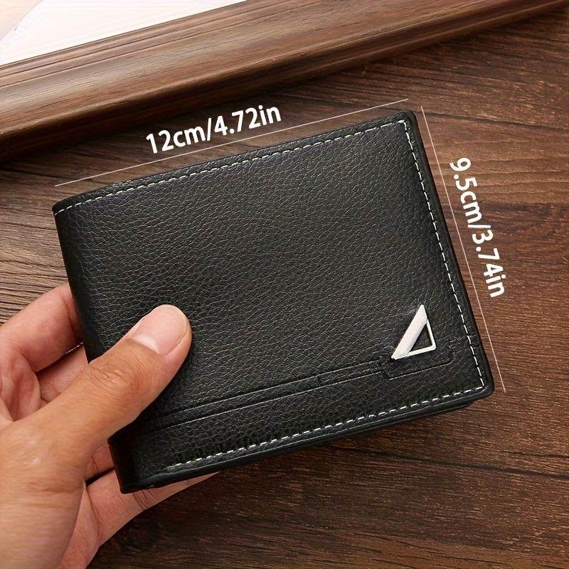 Men's Large Capacity Business Casual Wallet with Short Money Clip