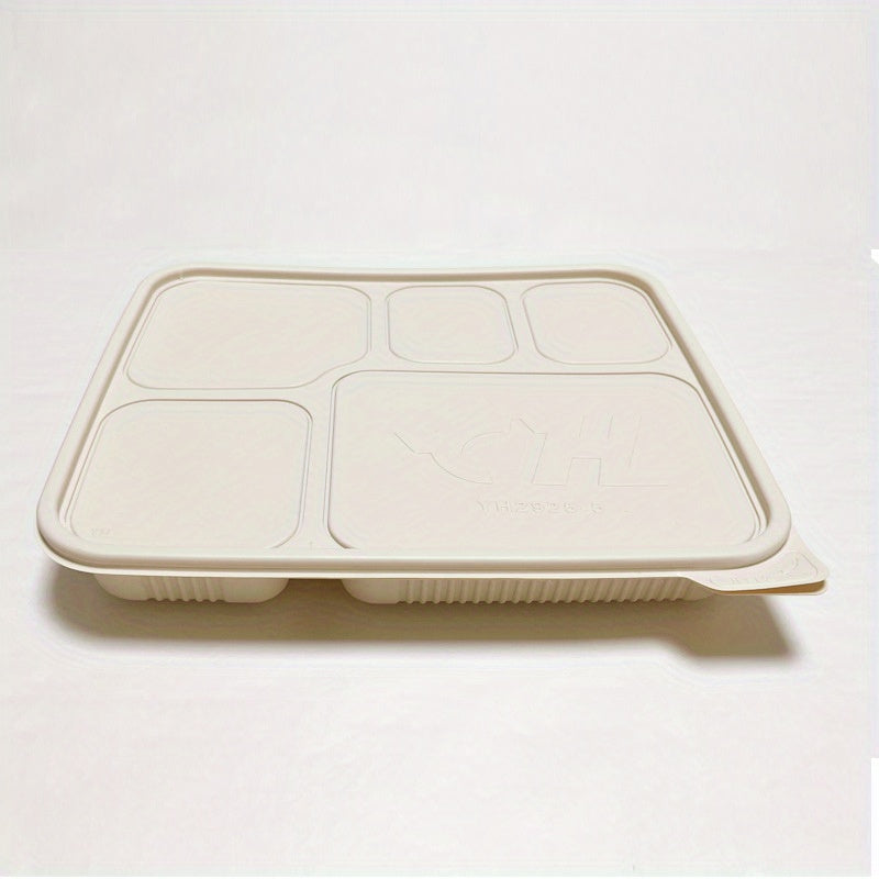 10pcs 1500ml Disposable Square Fast Food Lunch Box Biodegradable