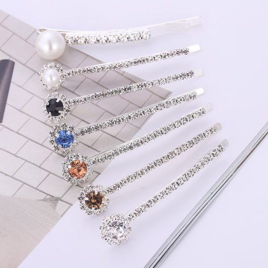 Rhinestone Bobby Pins Faux Pearl Hair Barrettes