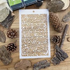Background Waves Stencils Graffiti Stencils DIY Art Stencils for Painting