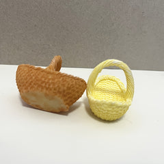 Resin Dollhouse Basket for Gardening Scenes and Decorative Props