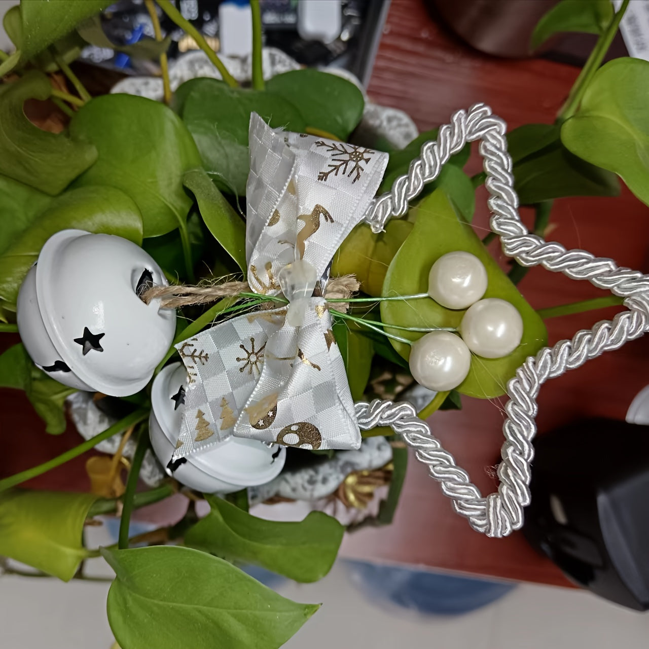 Star Bell Pendant Christmas Tree Hanging Accessories Diy Tree Hanging Bow