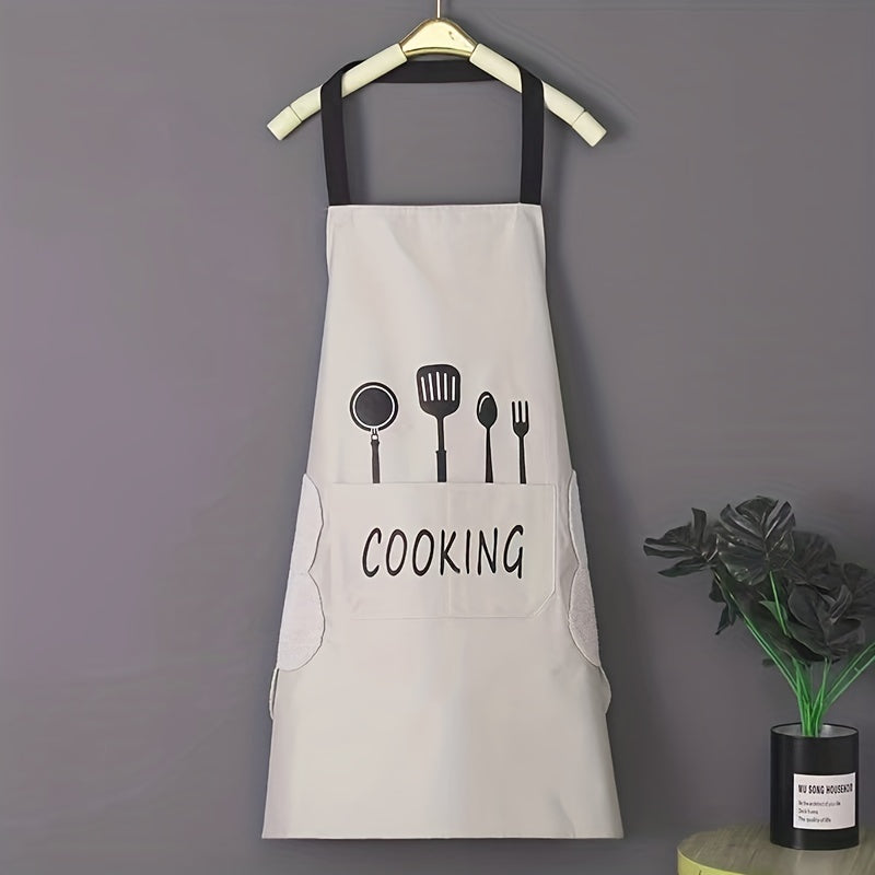Waterproof Nylon Apron for Men & Women, Stain Resistant Kitchen Cooking Apron