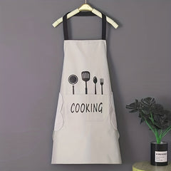 Waterproof Nylon Apron for Men & Women, Stain Resistant Kitchen Cooking Apron