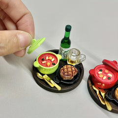 Miniature Food Set for Dollhouse Decoration
