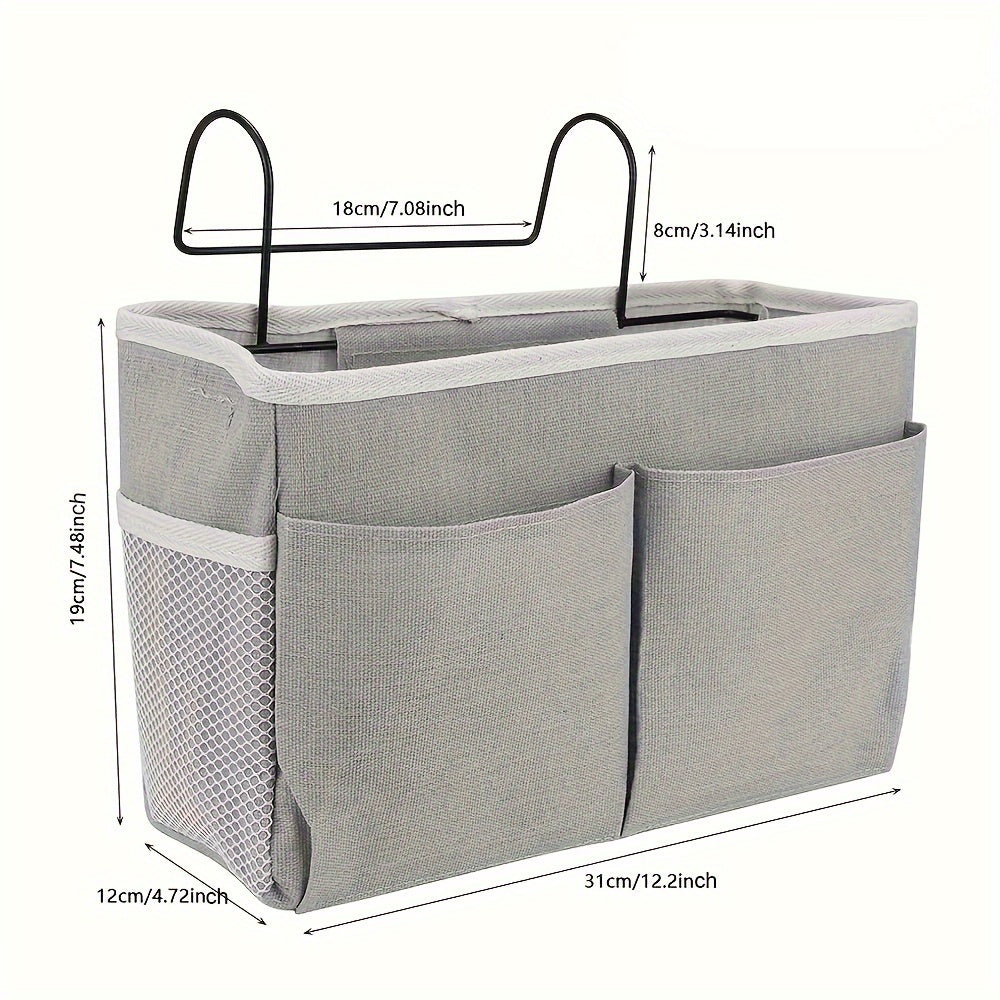 1pc Bedside Storage Bag Hanging Bedside Caddy Hanging Storage Bag For Bed