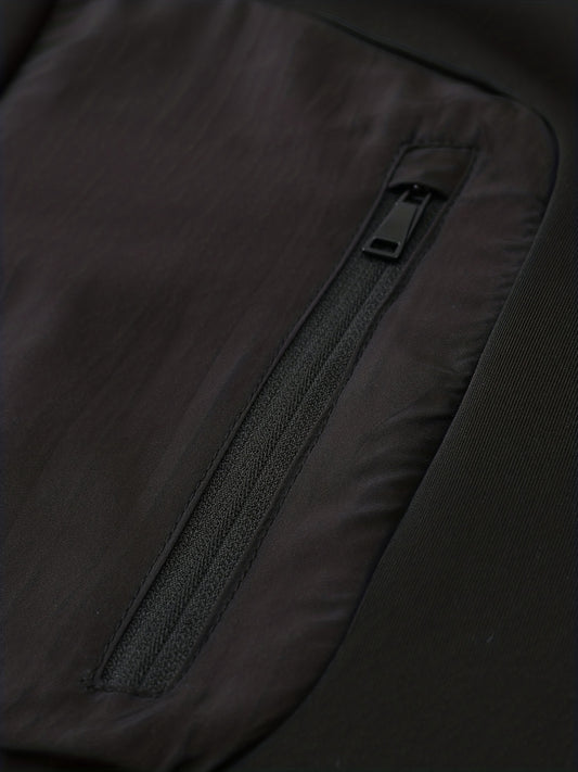 Men's Sports Suit with Stretch Zip Jacket & Elastic Waist Pants