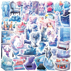 50pcs Ice And Snow World Waterproof Stickers for Cup Guitar Luggage Phone Case