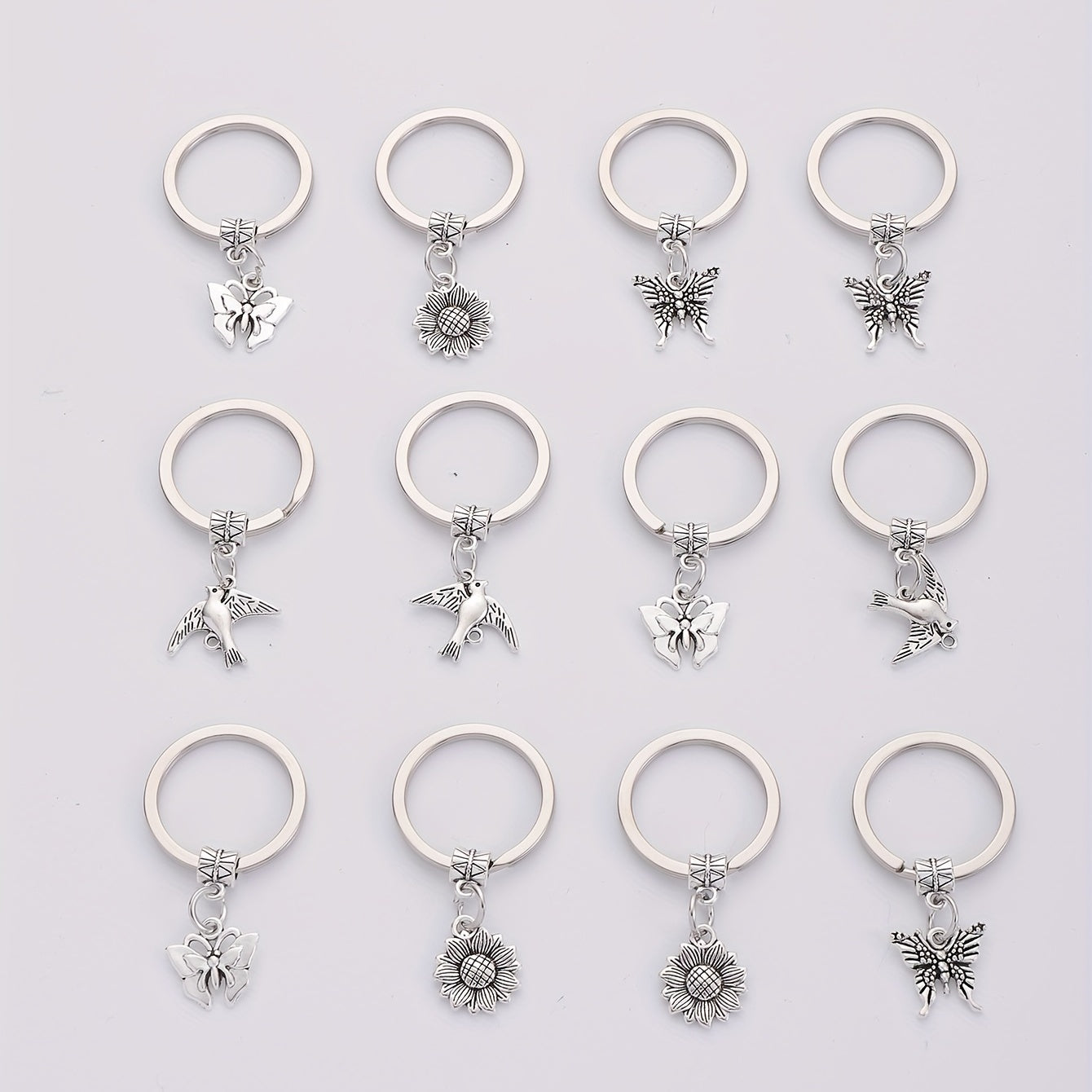 12pcs Men's Summer Alloy Keychain Box Bag Accessories