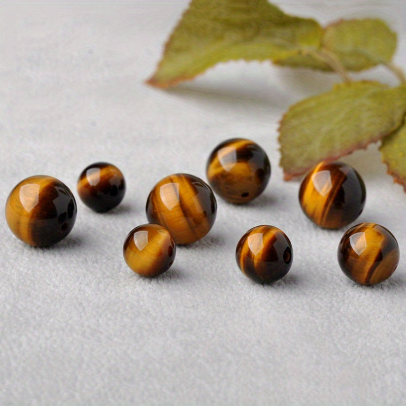 Natural Tiger Eye Beads Brown Smooth Beads Various Sizes DIY Bracelet Necklaces
