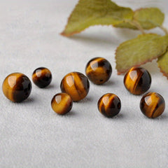 Natural Tiger Eye Beads Brown Smooth Beads Various Sizes DIY Bracelet Necklaces