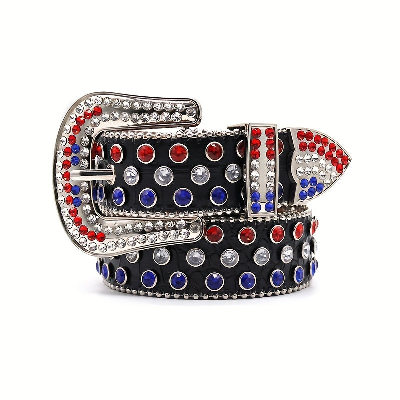Studded Rhinestone Unisex Western Cowboy Belt