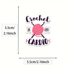 54pcs Crochet PVC Graffiti Sticker Packs for Water Cup Skateboard Notebook