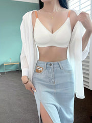 Seamless Wireless Bra Comfy Push Up Everyday Bra Women's Lingerie