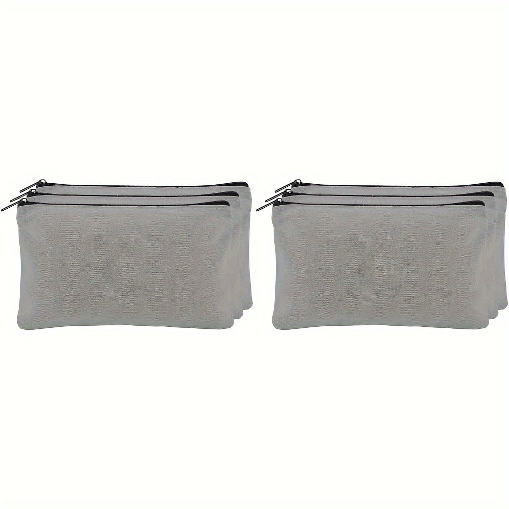 6pcs DIY Blank Canvas Pencil Case for Children
