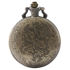 Bronze Santa Claus Merry Christmas Theme Quartz Pocket Watch