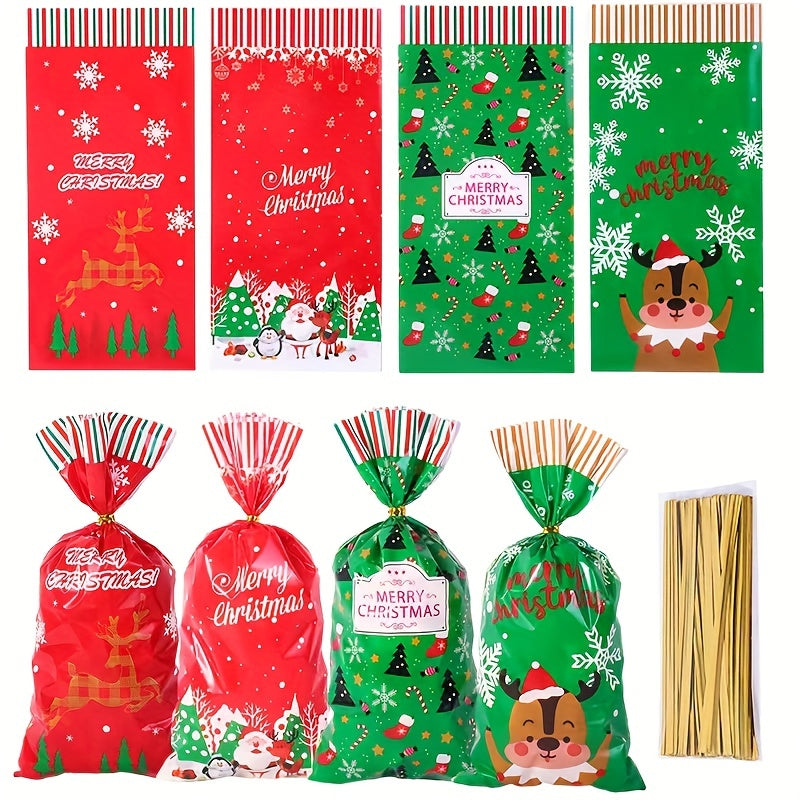 Christmas Candy Gift Packaging Bag with Snowflake Noel Present, Small Business