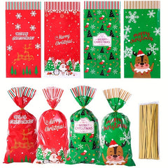 Christmas Candy Gift Packaging Bag with Snowflake Noel Present, Small Business