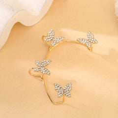Sparkle Butterfly Ear Clip Temperament Jewelry For Women Girls