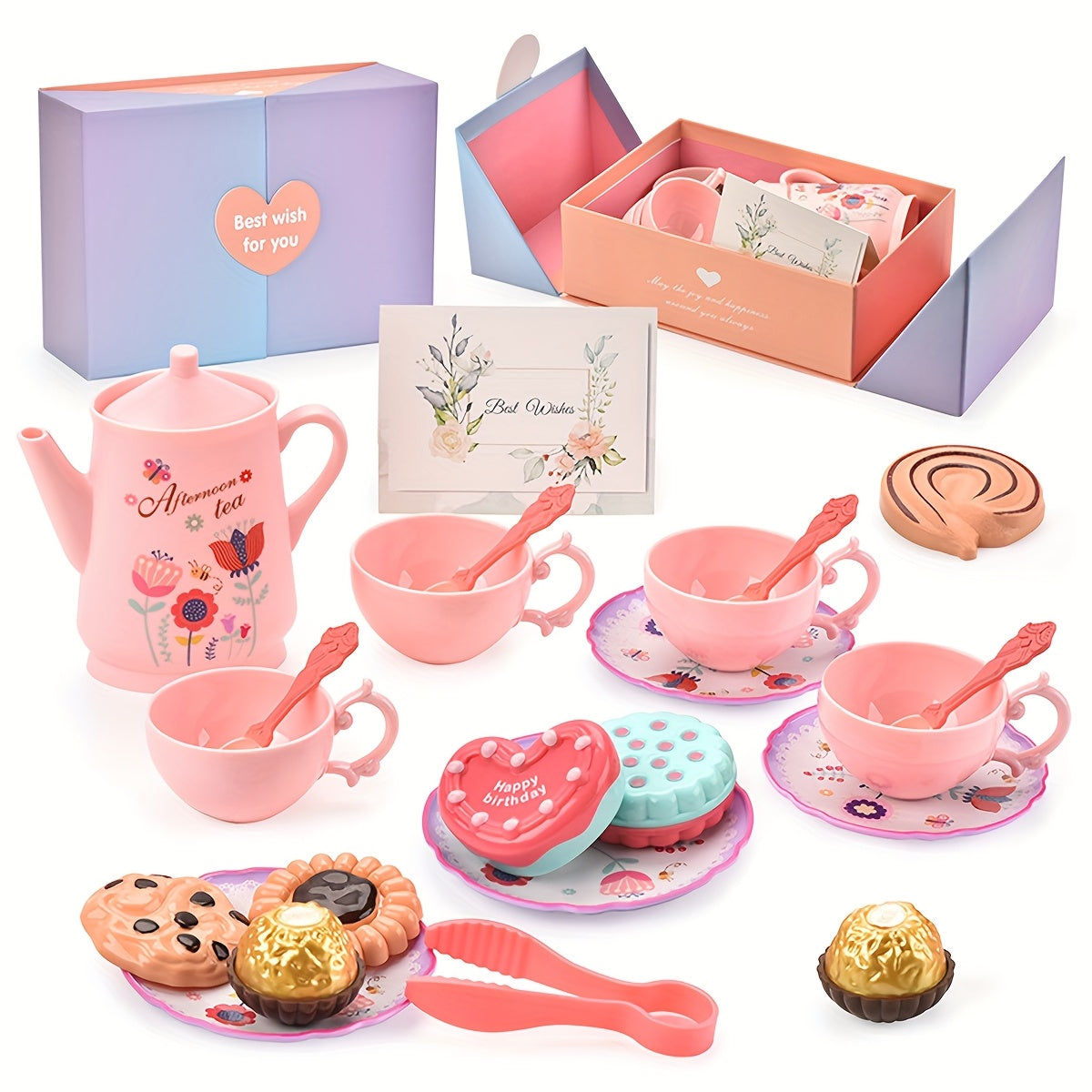 Kids Afternoon Tea Set Cake Cutter Princess Toy ABS Material