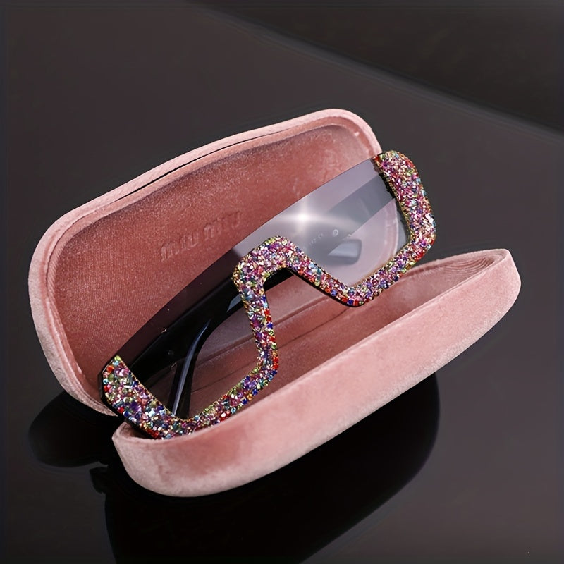 Y2K Rhinestone One Piece Sunglasses Gradient Glasses UV400