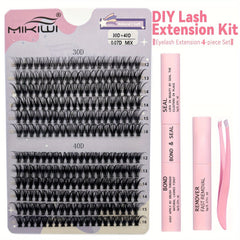 280pcs D Curl Cluster Lashes 9-16mm Mix 30-40D Individual Lashes