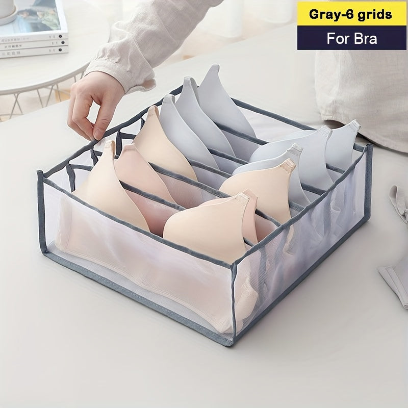 6 Grids Bra Drawer Organizer Lingerie Storage Bins