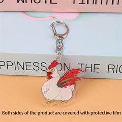 Funny Acrylic Keychain Cartoon Key Chain Backpack Bag Purse Car Key Pendant