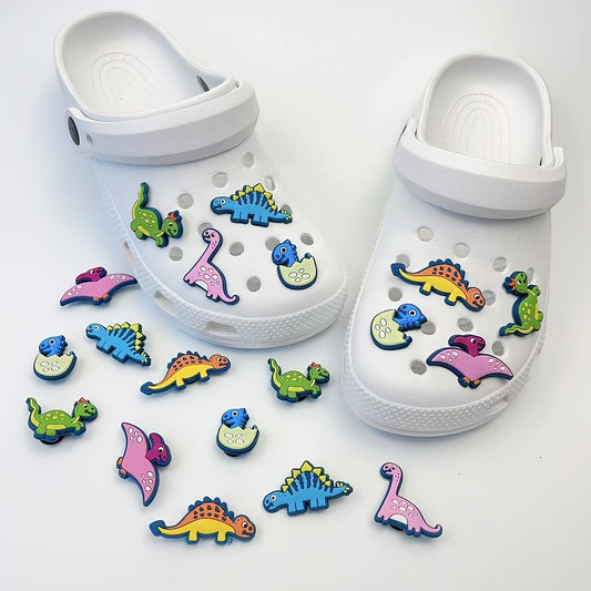 8pcs Dinosaur Shoe Charms PVC Anime Decoration Kids Gift