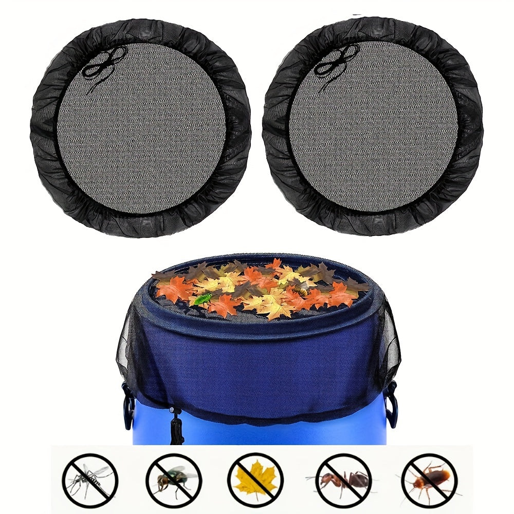 Rain Bucket Mesh Cover Water Bucket Net with Adjustable Drawstring Filter Mesh
