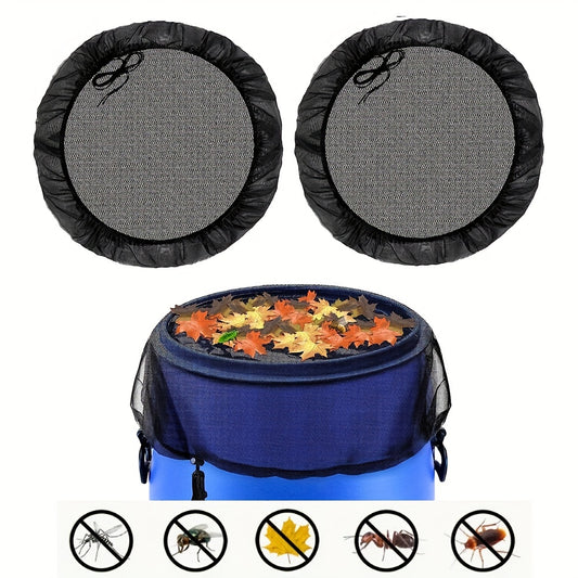 Rain Bucket Mesh Cover Water Bucket Net with Adjustable Drawstring Filter Mesh