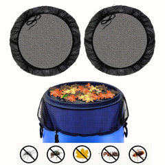 Rain Bucket Mesh Cover Water Bucket Net with Adjustable Drawstring Filter Mesh