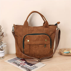 Corduroy Satchel Crossbody Bag Lightweight Durable Tote Bag
