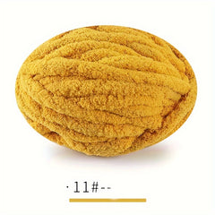 Chunky Chenille Blanket Yarn DIY Kit - Cozy Cushion - Large Thick Ice Bar Line