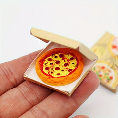 Dollhouse Pizza with Takeout Box Realistic Scene Prop Model