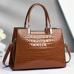 Crocodile Pattern Leather Handbag Multifunctional Crossbody Bag